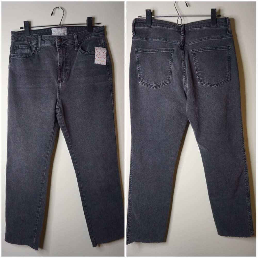 Free People Cropped Skinny  Black Jeans
